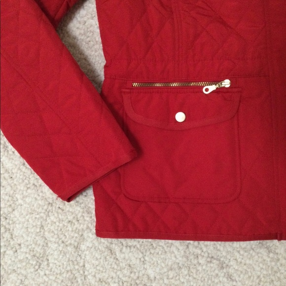 - Talbots Quilted Red Jacket Medium - Picture 4 of 10